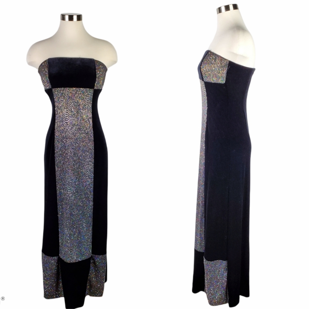 Jessica McClintock Gunne Sax Velvet glitter dress
